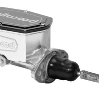 Wilwood Compact Tandem Master Cylinder - 1in Bore - w/Pushrod - Fits Mustang (Ball Burnished)