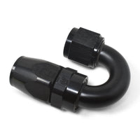 Russell Performance -8 AN Black 180 Degree Full Flow Swivel Hose End