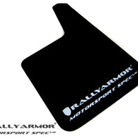 Rally Armor Universal Fit (No Hardware) Motorsport Spec Red UR Mud Flap w/ White Logo