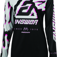 Answer 23.5 Syncron Meltdown Jersey Black/Magenta/Grey Womens - Large