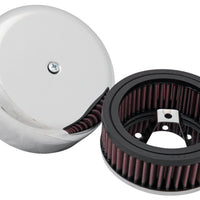 K&N 4in ID / 5.25in OD / 2in H Custom Assembly Filter designed to fit Harley-Davidson Motorcycles