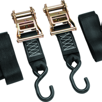 BikeMaster 2x84in Ratchet Tiedown Pair - Black