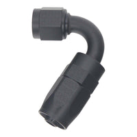 DeatschWerks 6 AN Female Flare Swivel 120-Degree Hose End CPE - Anodized Matte Black