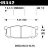 Hawk 01-03 Mazda Miata 1.8L Base Pads Only Rear ER-1 Brake Pads