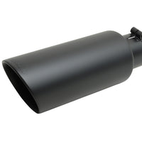 Gibson Round Dual Wall Angle-Cut Tip - 4in OD/2.25in Inlet/6.5in Length - Black Ceramic