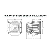 Rigid Industries Radiance+ Scene RGBW Surface Mount - Pair