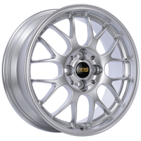 BBS RG-R 17x8 5x120 ET40 CB72.5 Diamond Silver Wheel -82mm PFS/Clip Req