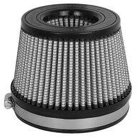 aFe MagnumFLOW Dry S Air Filter 5in. F x 5-3/4in. B x 4-1/2in. T (INV) x 3-1/2in. H