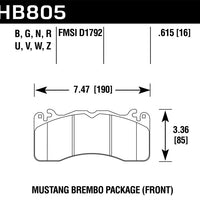 Hawk 2020 Ford Mustang 5.0L Bullitt Front ER-1 Brake Pads