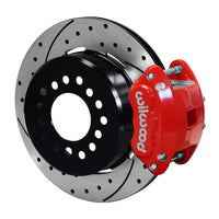 Wilwood D154 P/S P-B Kit Drilled-Red New Big Ford 2.50in Off Front Mount