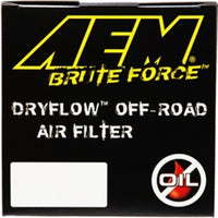 AEM Dryflow 3.5in. X 7in. Round Tapered Air Filter