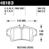 Hawk 95-04 Ford Mustang 4.6L Cobra Rear ER-1 Brake Pads