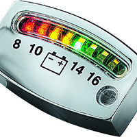 Kuryakyn LED Battery Gauge Universal Chrome