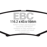 EBC 06-11 Dodge Nitro 3.7 Extra Duty Rear Brake Pads