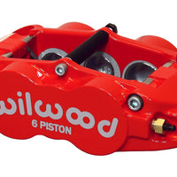 Wilwood Caliper-Narrow Superlite 6R-RH - Red 1.62/1.12/1.12in Pistons 1.25in Disc