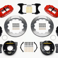 Wilwood Narrow Superlite 4R Rear P-Brk Kit 12.88in Red 58-64 Olds/Pontiac Ends 2.81in Offset