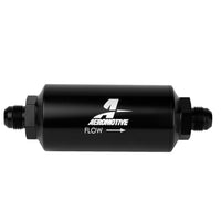 Aeromotive In-Line Filter - AN-08 size Male - 10 Micron Microglass Element - Bright-Dip Black