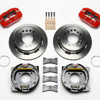 Wilwood Dynapro Low-Profile 11.00in P-Brake Kit - Red Chevy 12 Bolt 2.75in Off w/ C-Clips