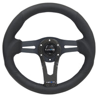 NRG Reinforced Steering Wheel (320mm) w/Carbon Center Spoke