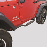 Rampage 2007-2018 Jeep Wrangler(JK) Side Bar Drop Step Slimline - Black