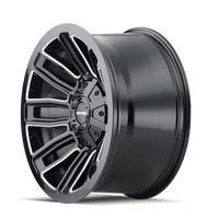 Mayhem 8108 Decoy 20x9 / 8x165.1 BP / 0mm Offset / 130.8mm Hub Black w/ Milled Spokes Wheel