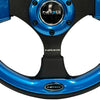 NRG Reinforced Steering Wheel (320mm) Blk w/Blue Trim