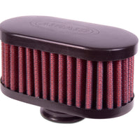 Airaid Rubber Top 1in ID - Push On 4in x 2in Oval OD 2in Tall Breather Filter