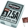 BikeMaster 5Piece 7.5A Replacement Mini Blade Fuse