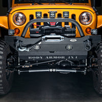 Body Armor 4x4 07-18 Jeep Wrangler JK Front Bumper Mid Stubby