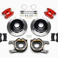 Wilwood D154 P/S P-B Kit Drilled-Red Jeep Dana 35 2.56 Off 5-lug w/ lines