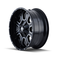 Mayhem 8103 Fierce 22x12 / 6x135 BP / -44mm Offset / 106mm Hub Black w/ Milled Spokes Wheel