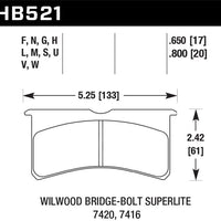 Hawk Wilwood BB SL 7421 HPS 5.0 Brake Pads