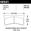 Hawk Wilwood Superlite 4R/6R/SL4R/4/6 Forged Black Race Brake Pads