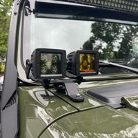 Go Rhino 18-20 Jeep Wrangler JL/JLU/Gladiator JT XE Windshield Light Bar Mount - 50in Single Row