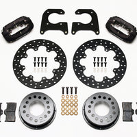 Wilwood Forged Dynalite Rear Drag Kit Drilled Rotor M-W / Lamb Ends 1/2in Studs