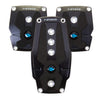 NRG Brushed Aluminum Sport Pedal M/T - Black w/Black Rubber Inserts