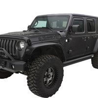 Bushwacker 2018+ Jeep Wrangler (JL) Unlimited Flat Style Flares 4pc - Black