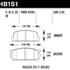 Hawk 1985 Mazda RX-7 1.1L GS Rear ER-1 Brake Pads