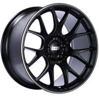 BBS CH-R 20x10.5 5x120 ET35 Satin Black Polished Rim Protector Wheel -82mm PFS/Clip Required