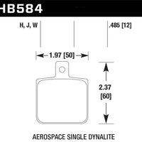 Hawk Aerospace Single Dynalite HPS 5.0 Street Brake Pads