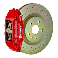 Brembo 16+ Camaro LS/LT/SS Front GT BBK 6 Piston Cast 355x32 1pc Rotor Drilled-Red