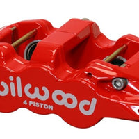 Wilwood Caliper-Aero4 - Red 1.12/1.12in Pistons 0.81in Disc