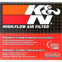 K&N Universal Clamp-On Air Filter 2-1/8in FLG 4 X 3 TPR/OVL W/Venturi