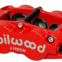 Wilwood Caliper-Narrow Superlite 6R-LH - Red 1.62/1.12/1.12in Pistons 1.10in Disc