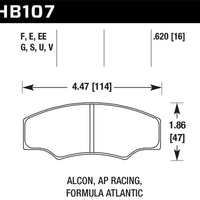 Hawk CP2361/CP3228/CP5104/CP5144 AP Racing DTC-60 Brake Pads