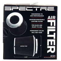 Spectre Adjustable Conical Air Filter 5-1/2in. Tall (Fits 3in. / 3-1/2in. / 4in. Tubes) - Black