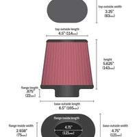 K&N Universal Chrome Filter GM TPI Custom - Oval Flange