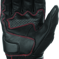 Speed and Strength Twist of Fate Leather Gloves Black/Red - Small