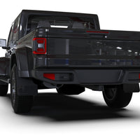 Rally Armor 19-24 Jeep JT Gladiator (Mojave/Rubicon) Black Mud Flap w/Metallic Black Logo