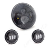 Letric Lighting 7in Led Hdlght W/Pass Lmps Blk